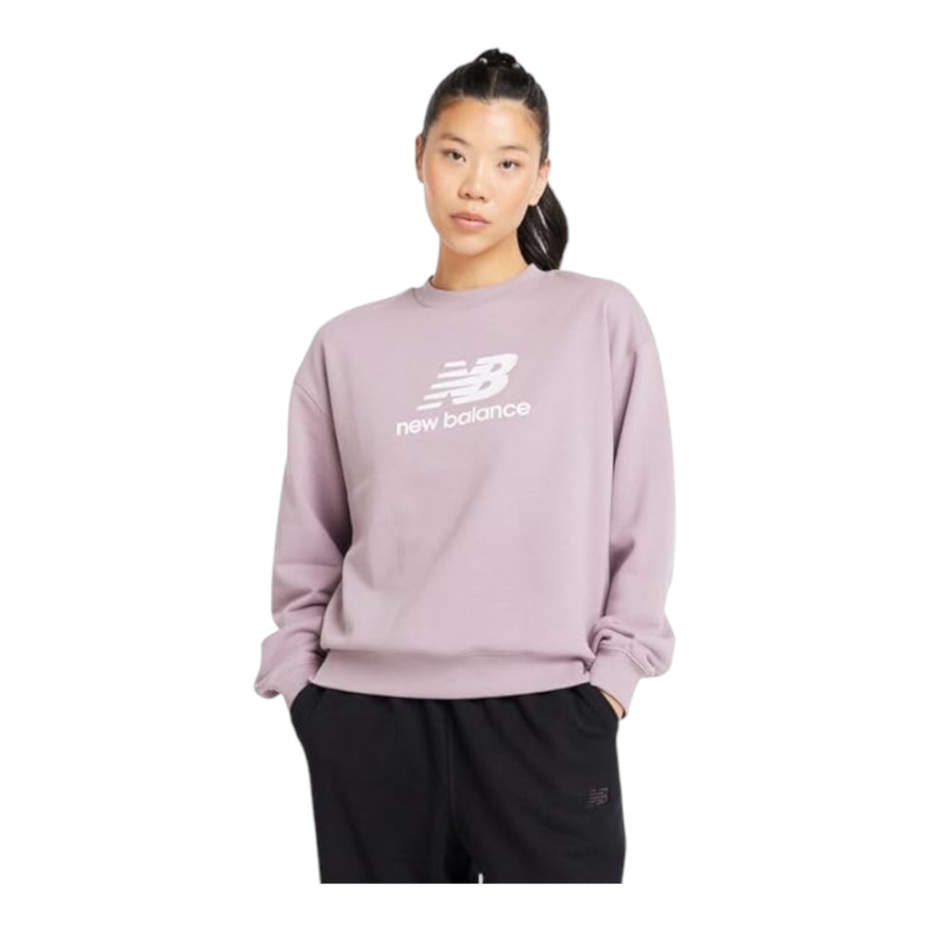 New Balance Sport Essentials French Terry Logo Crew Sweater - Oversized - Women's