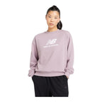 New Balance Sport Essentials French Terry Logo Crew Sweater - Oversized - Women's